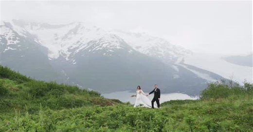 Arizona + Destination Wedding Videographer on Instagram: "Noah and Laurel’s wedding day will forever be a favorite. Starting off the morning with an epic helicopter excursion, Noah and Laurel took separate helicopters to the perfect alpine location for their first look. Their son Ethan “officiating” their private ceremony was the perfect start to their union. Creating this film and intertwining the two ceremonies was such a pleasure 🫶🏻 Planning: @wildroseweddings_ak Venue: @forgetmenotnursey P
