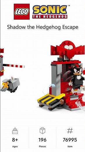 PREVIEW: LEGO SONIC THE HEDGEHOG, Shadow the Hedgehog Escape, Set 76995, LEGO 2023