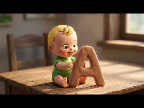 ABC Clay Animation for Kids | A–Z Alphabets on Wooden Table with Baby | Pankykids