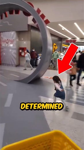 She Tried to Run Through the Loop and This Happened 😳😂