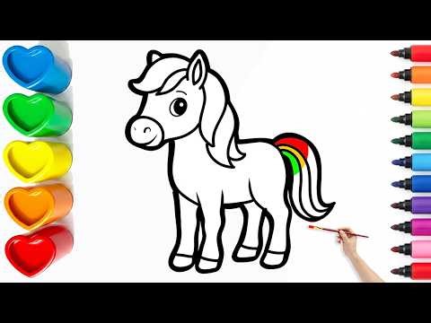 🐴How To Draw a Cute Horse | Easy Step By Step Tutorial #19