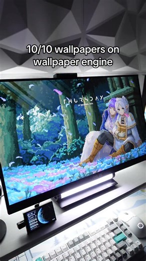 Brian Dinh | NIGHTPARADE on Instagram: "ALL WALLPAPERS 🔗 IN BIO Wallpaper Engine is on Steam. Rainmeter tutorial for the day/date is linked in my bio @nightxparade Comment "Wallpaper" and I'll send you the link to my wallpaper collections. #gamingsetup #pcgamer #wallpaperengine #wallpapers #wallpaper"