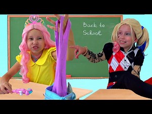 Alice and her First Day of School with friends - Videos For Kids