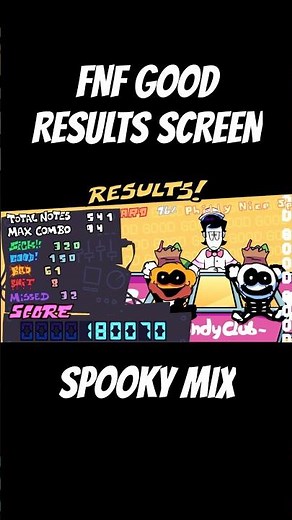 FNF GOOD RESULTS SCREEN SPOOKY MIX #fnf #fnfmod #gaming #spookymonth