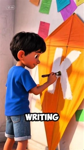 Can you write Letter K? 🪁 Kite Fun! | Learn ABC #shorts #phonics #animation