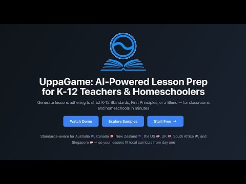 UppaGame: AI-Powered Lesson Prep for K-12 Teachers & Homeschoolers