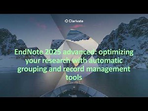 Advanced library grouping and record updating in EndNote 2025