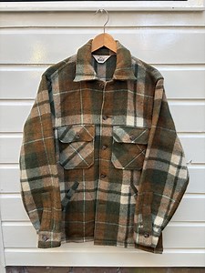 Vintage 70s: Woolrich Wool Plaid Cruiser Jacket - Brown & Green - Made in USA (40 / M) - Etsy UK