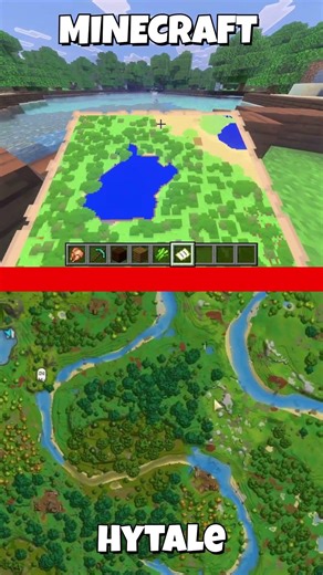 Minecraft vs Hytale - Map Comparison! #gaming #hytale #minecraft