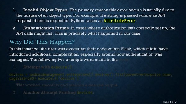Resolving AttributeError Issues in Google APIs with Python