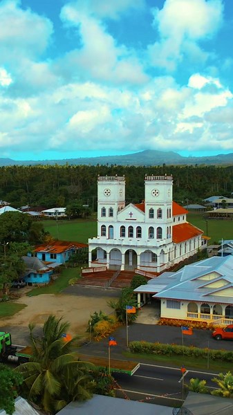 Ekalesia I Samoa ⛪️ 🇼🇸 (Reversed drone shot) . . . . . . . . #samoa #beautifulsamoa #apia #beautifuldestinations #drone #dji #samoan #samoacheck #685 #fyp #foryou #upolu #polynesia #polynesian #poly #uso #samoatourism #cathedral #reel #samoantattoo #samoanbadass #samoajoe #samoamosamoa #samoanpowerhouse #samoatattoo #islander #pacific #mavic #drone #dronelife #beautifulisback