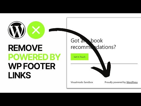 How to Remove the Powered by WordPress Footer Links? Tutorial