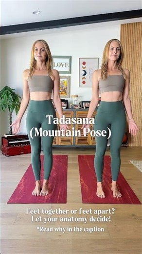 Tadasana - feet together or apart?