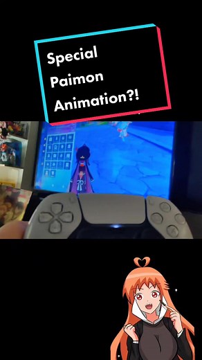 BRO WHAT?! PAIMON HAS A SPECIAL ANIMATION ON PS5!? Credit @707._.cos #genshinimpact #genshin #fyp #ps5
