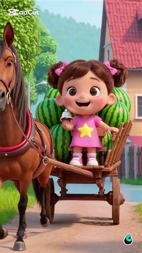 🍉Dina Vinde Pepeni în Satul Românesc | Desene Animate pentru Copii | Povești pentru Copii în Română