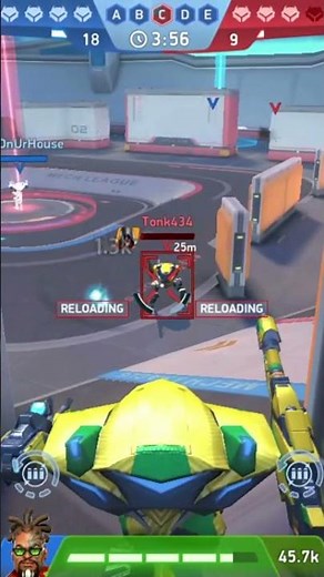 One stasis barrier defends against multiple attacks MECH ARENA #shorts