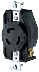 Cooper-Eagle AHL1420R 3 Pole 4 Wire 20A Receptacle