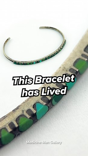 This Zuni bracelet had a life. #turquoise #zuni #zunijewelry #turquoisejewelry #bracelet #marksublette #medicinemangallery | Mark Sublette Medicine Man Gallery