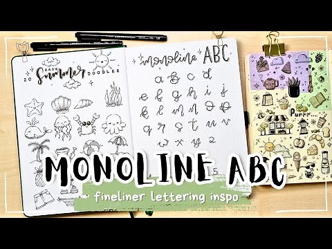 Monoline ABC Handlettering Tutorial with Fineliner
