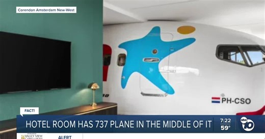 Fact or Fiction: Hotel room has 737 plane in the middle of it?
