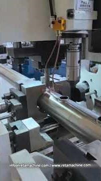 Steel Tube collar punching; Size: 108mm x hole size 38mm #machine#tubepunching