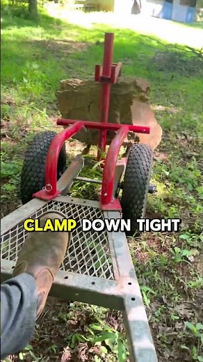 Move big rocks with leverage #landscape #rocks #dolly #homesteading