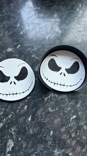 3-D printed Jack skeleton coasters ￼