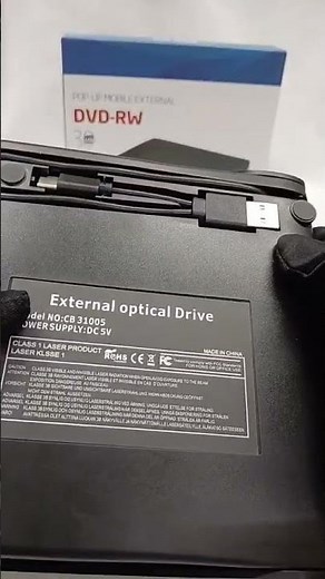 EXTERNAL DVD-RW DRIVE USB3.0 สีดำ MODEL:CB31005 #EXTERNALDVD