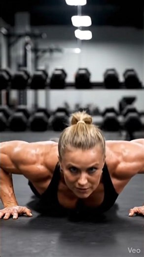 🔥 American Female Bodybuilder’s Super Fast Push-Ups | Pure Power & Strength 💪