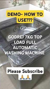 How to use Godrej top load fully automatic washing machine #washingmachine #trending #shopping #demo