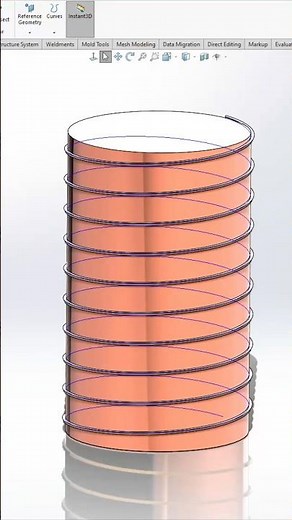 How to make threads in solidwork #solidworks #threads #helix #solidworkstutorial #shorts #solidcad