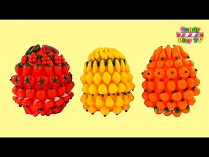 Learn Colours with Play Doh | Learn Names of Fruits and Vegetables with Toy | Kids Learning Videos
