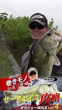 [Bank Fishing] "Surface Strategy" with Moving Lures at Gosangawa River / Oka-Sho WALK vol. 4 #shorts