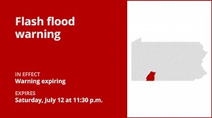 Update: Flash flood warning for Somerset County likely to expire at 11:30 p.m.
