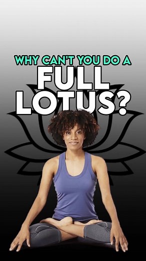 Lotus pose is the stereotypical “meditation pose,” and yet most experienced meditators don’t sit like this. Why? Lotus demonstrates range of motion but it’s not a very relaxed way to sit for longer periods - there is often too much leverage on your knees. There is no right/wrong way to sit, using a chair is just fine, but variations of easy pose (cross-legged) are often the go-to for people who sit a lot. #lotuspose #posture | YOGABODY