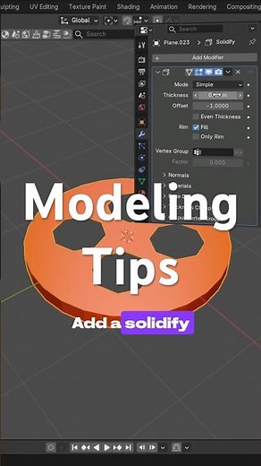 Blender modeling hacks!! 🤩 Learn these simple tricks to level up your work! ☀️ #blendertips