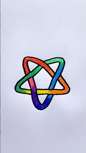 How to draw a infinity star in 3 steps ⭐️ easy drawing for beginners, step by step