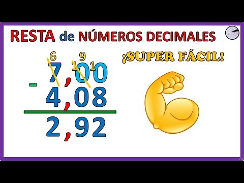 RESTA de NÚMEROS DECIMALES | MUY FÁCIL 😃