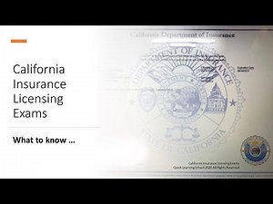 CA Insurance License Exam What to know