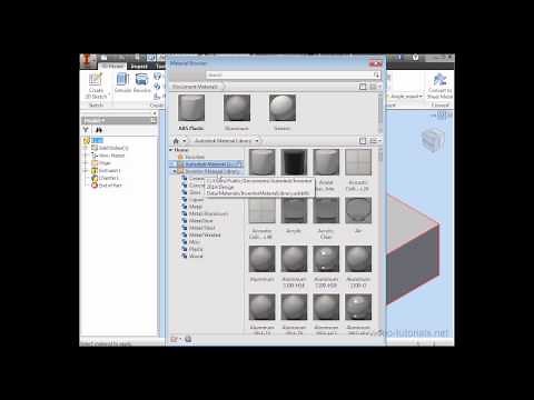 How to apply materials to your models #2 - AutoDesk Inventor Studio tutorials