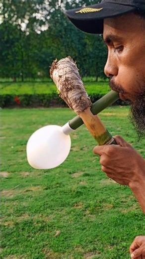 Bamboo powder and Balloons #archery #bamboo #diy