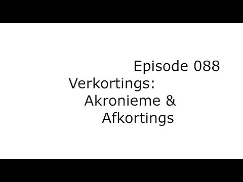 Verkortings: Akronieme en Afkortings