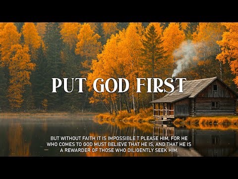 PUT GOD FIRST | Powerful Bible Verses with Heavenly Piano Worship | Peaceful Autumn Scenery