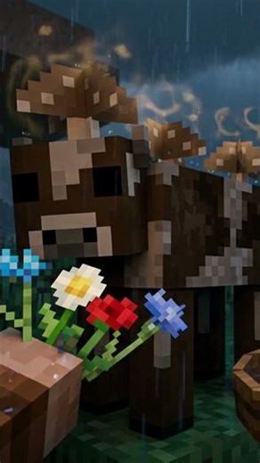 The Brown Mushroom Cow (A 0.1% miracle) 🐄⚡ #minecraft