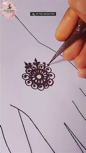 Easy Back Hand Henna Design 🎀