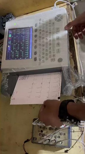 Edan ecg 1200 checking with simulator #biomedical