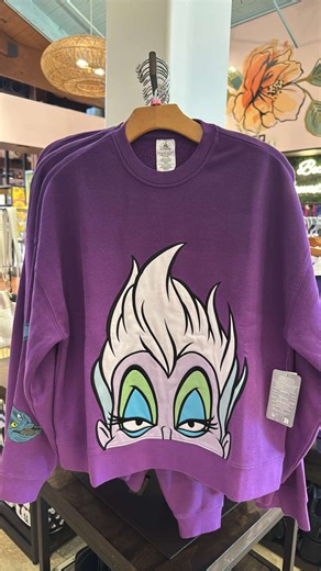 All you poor unfortunate souls might feel better with a new Ursula crewneck! 💜💜💜 #ursula #disneyvillan | The Disney Fashionista