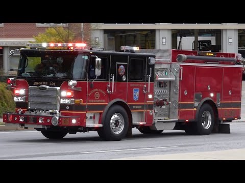 Baltimore County Fire Department Brand New Engine 101 Responding 10/24/22