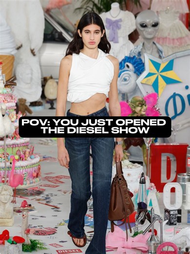 @marianas.goncalv opened the @diesel show yesterday at MFW 🔥 #elitemodel #elitemilan #diesel #marianagoncalves #milanfashionweek