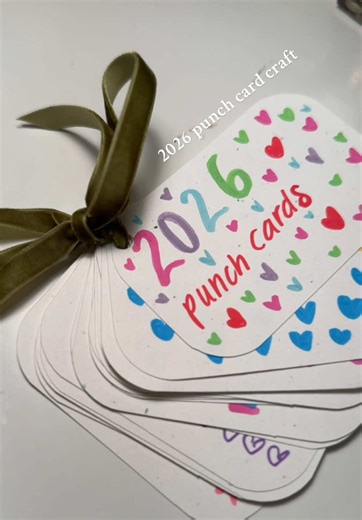 2026 Punch Card Craft: A Fun Way to Set Goals
